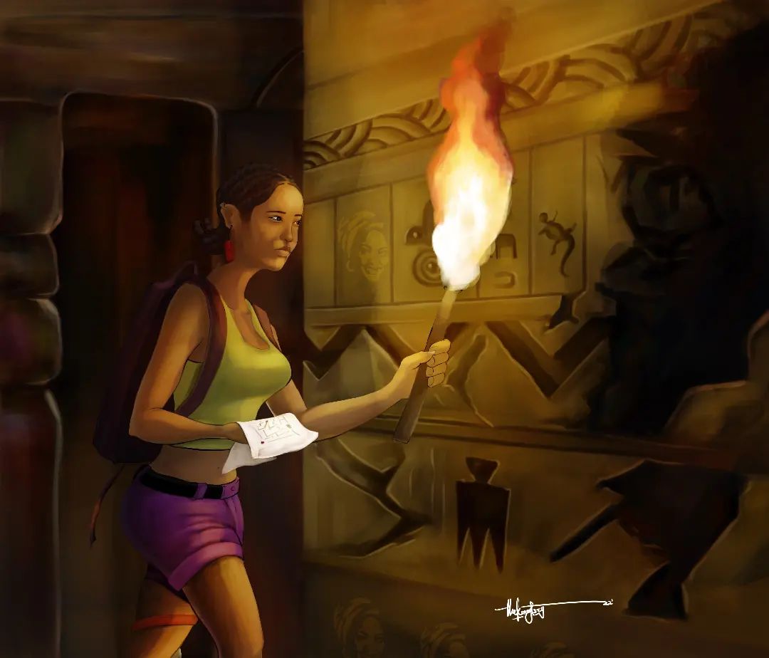 A page from Zara Kruck: The seeker Illustrated by thekingiszy